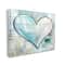 Stupell Industries Blue & White Graffiti Heart Painting Canvas Wall Art